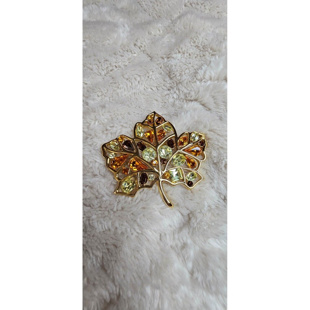 Nolan Miller Autumn Maple Leaf Brooch Pin